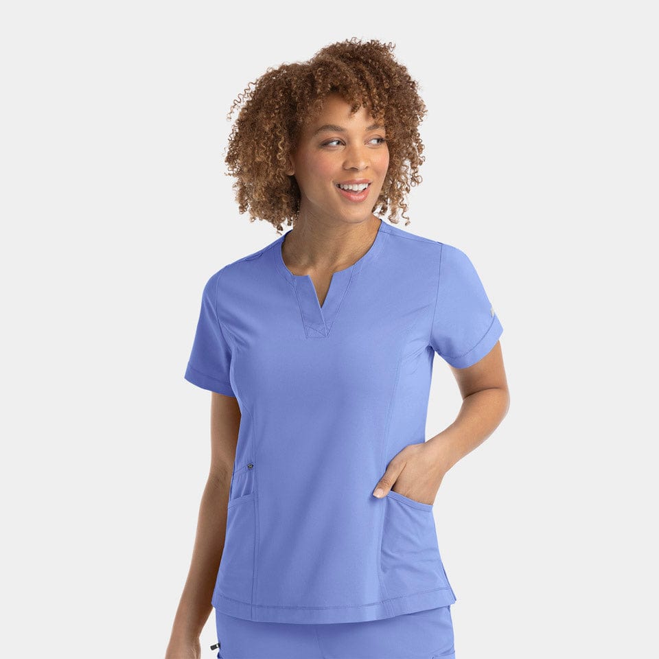 IRG EPIC 4802 Notched Crew Neck Scrub Top