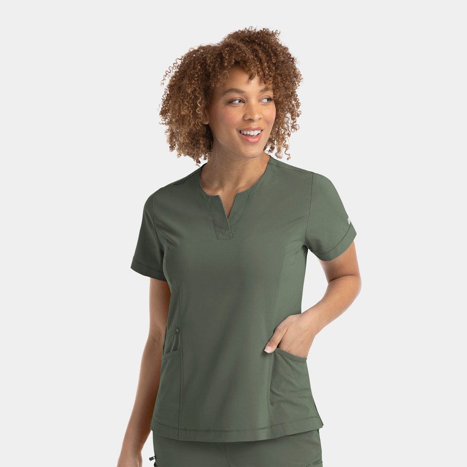 IRG EPIC 4802 Notched Crew Neck Scrub Top