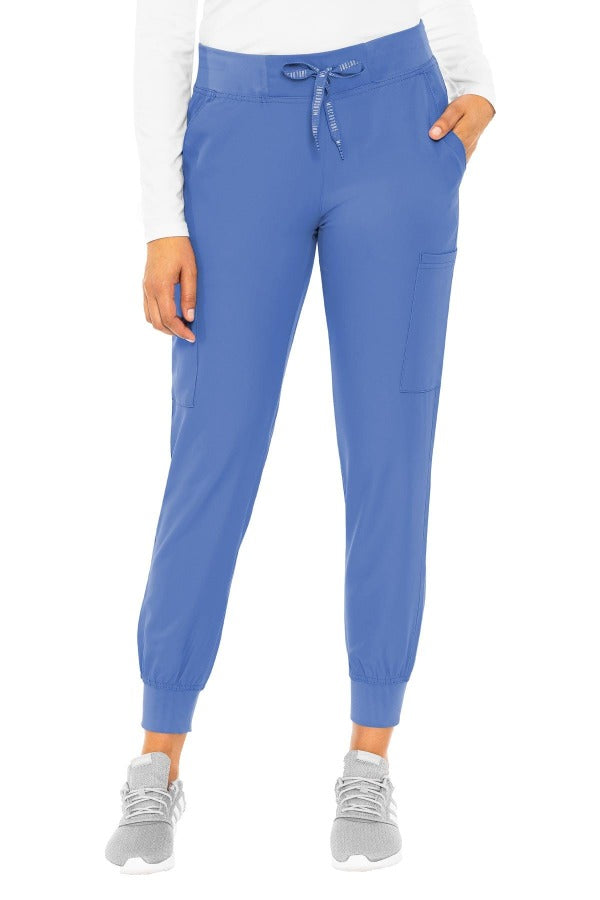 MedCouture Insight 2711 jogger scrub pant in ceil blue from Coulee Scrubs.
