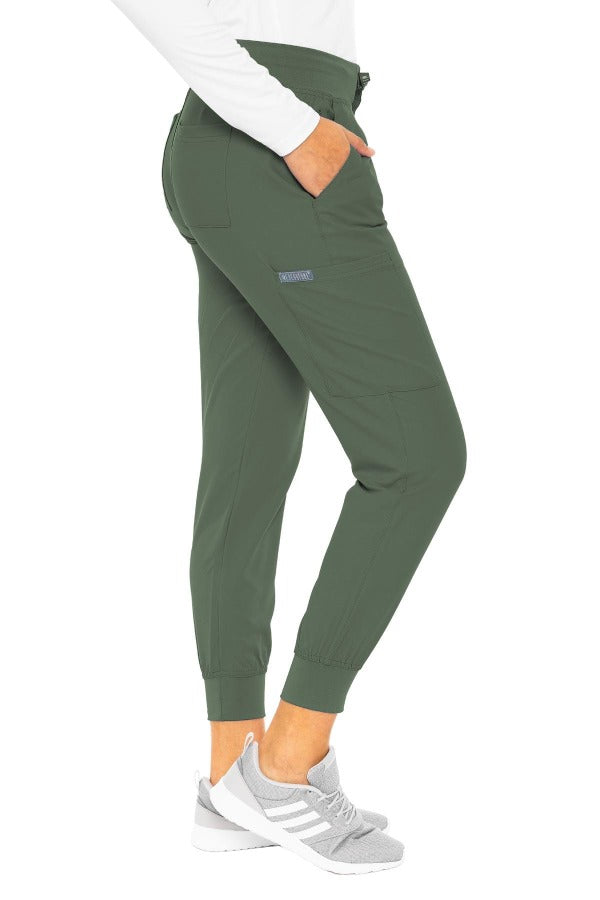 MedCouture Insight 2711 jogger scrub pant in olive from Coulee Scrubs.