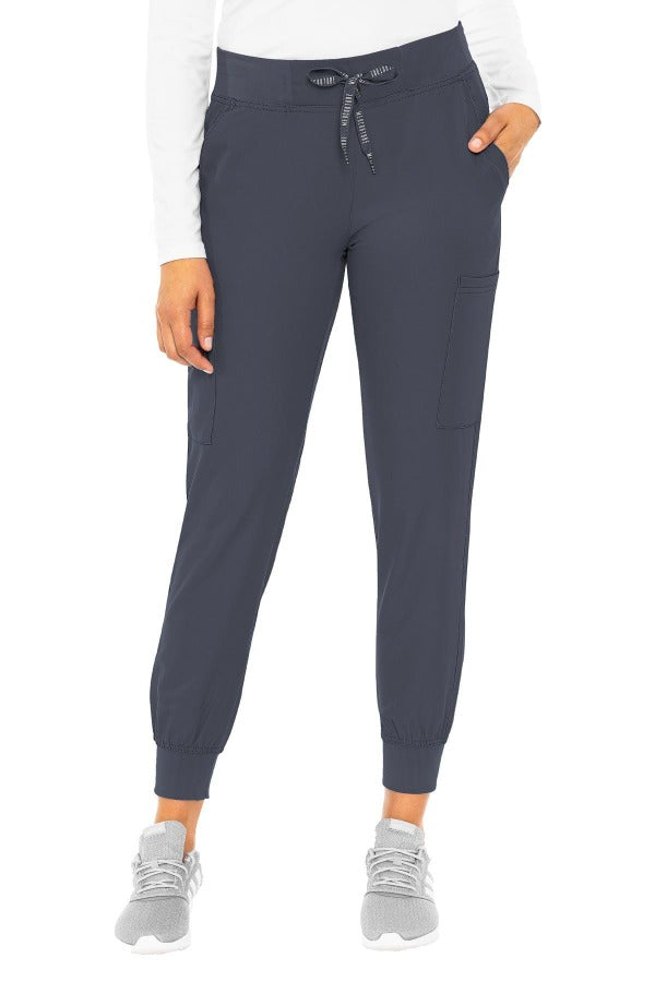 MedCouture Insight 2711 jogger scrub pant in pewter from Coulee Scrubs.