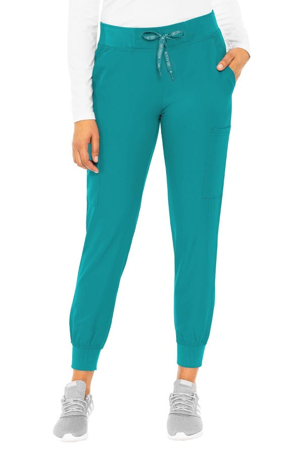 MedCouture Insight 2711 jogger scrub pant in teal from Coulee Scrubs.