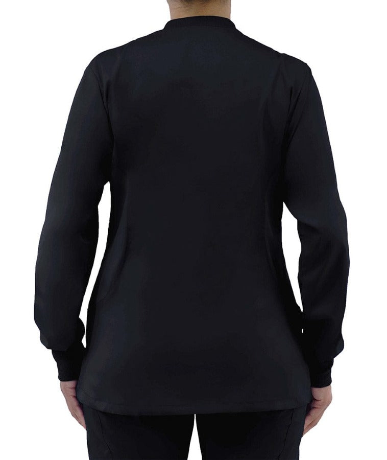 IRG Edge zip jacket has stretchy sides for comfort. A best seller at Coulee Scrubs.