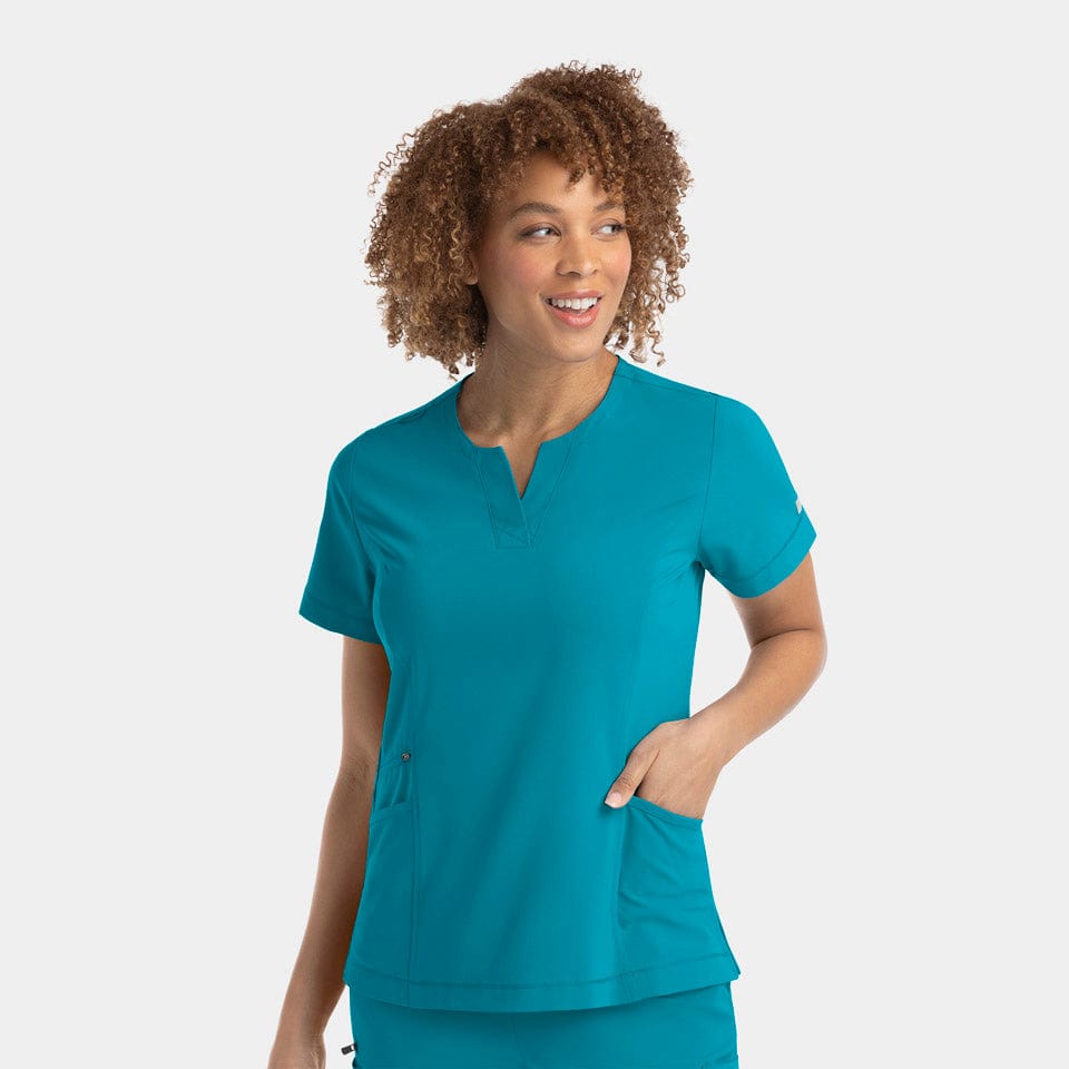 NEW IRG EPIC 4802 Notched Crew Neck Top Scrub Top