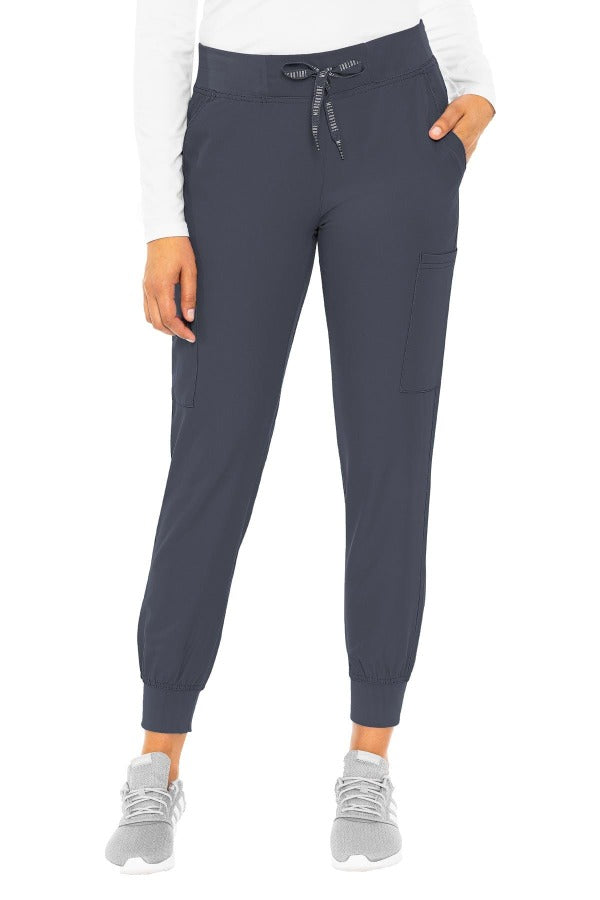 MedCouture Insight 2711 jogger scrub pant in pewter from Coulee Scrubs. 