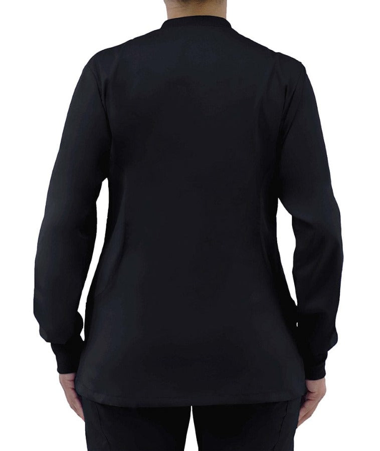 IRG Edge zip jacket has stretchy sides for comfort. A best seller at Coulee Scrubs. 