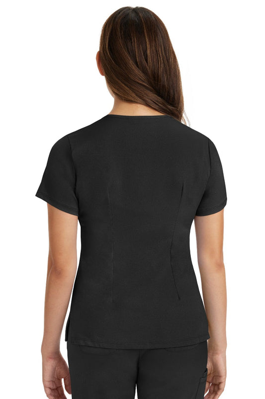 Healing Hands HH Works scrub top is Coulee Scrubs best seller! Here is the back view in black.